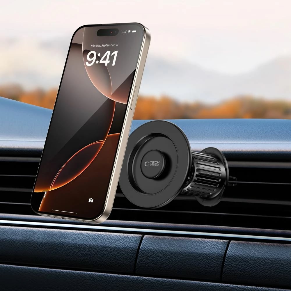 Mbajtës magnetik për celular Tech-Protect N58 me MagSafe, i zi
