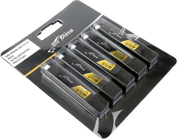 Bateri LiPo Tattu TAA2701S75PH5, 270mAh, 3.8V, 75C, JST-PHR 2.0, set prej 5 copë