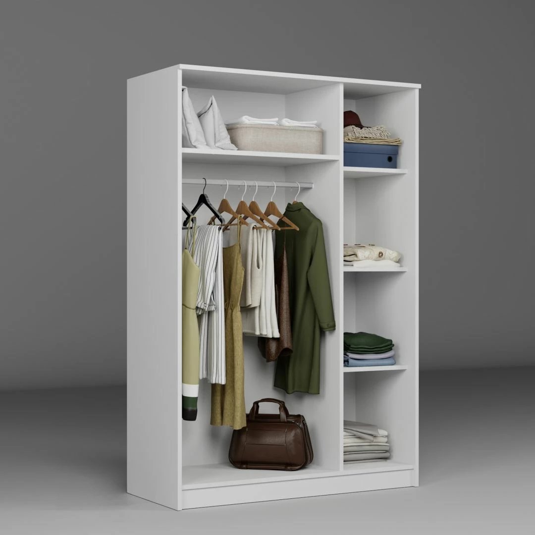 Dollap për rroba, ngjyrë e bardhë, Skye Decor Kardelen 1600-101