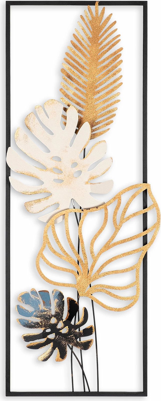 Aksesor dekorativ metalik për mur, gjethe palme, Wallity