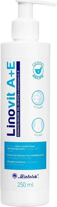 Xhel pastrues dermatologjik Linovit A+E, 250ml