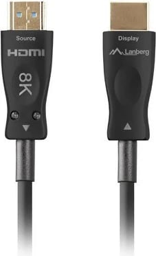 Kabllo HDMI optik Lanberg CA-HDMI-30FB-0500-BK, 50m, 8K, i zi