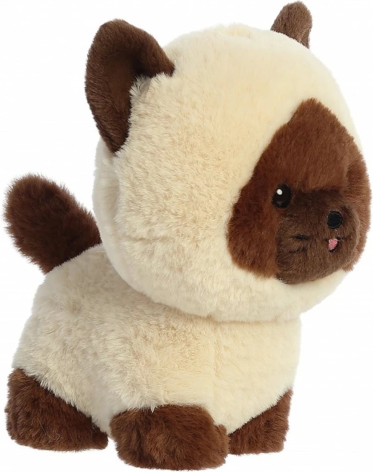 Lodër pelushi Daffi Teddy Pets, mace Siamese, 19 cm, bezhë/kafe