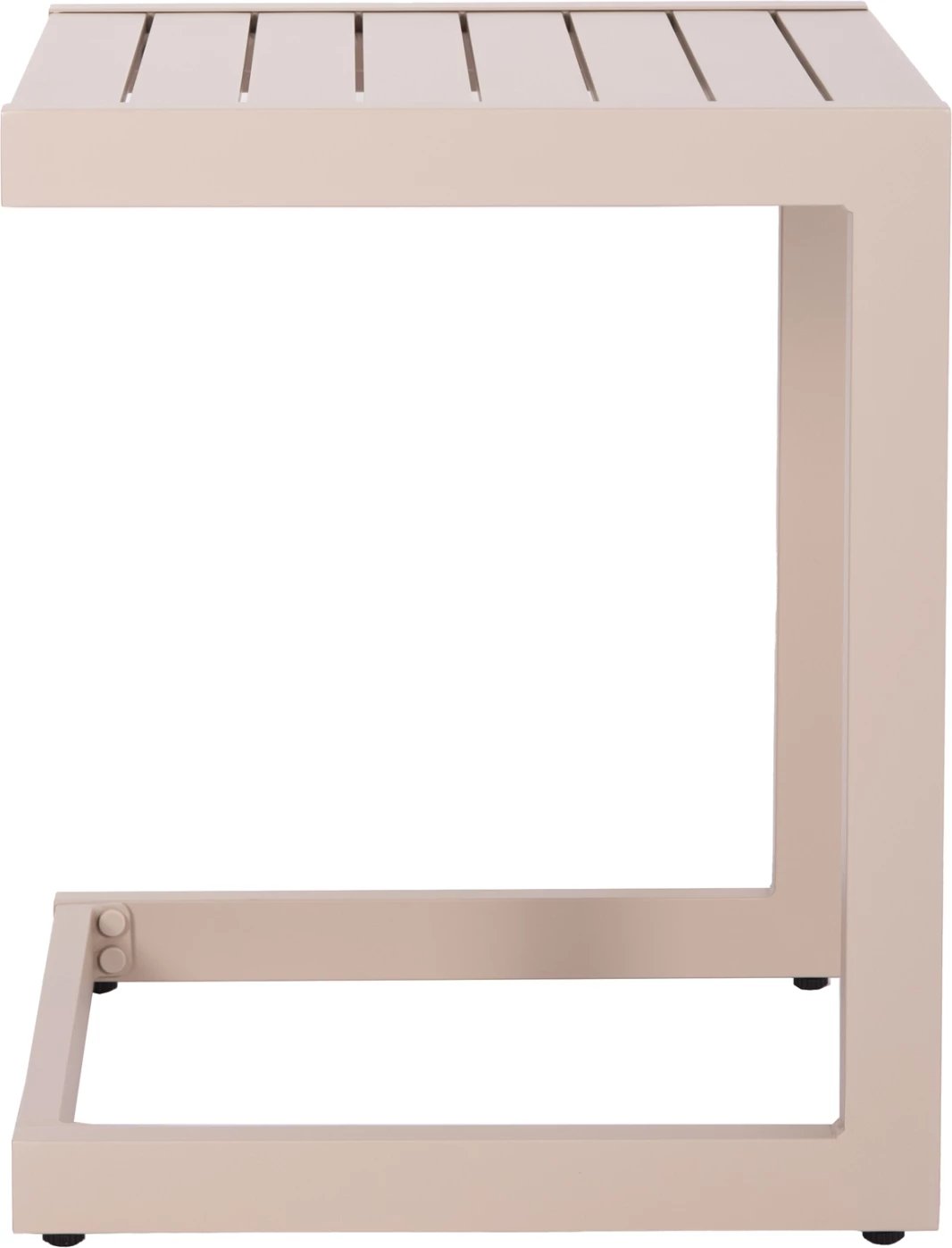 Tavolinë anësore për shezlong, alumin, ngjyrë shampanjë, BELLING FH6274.04, 42x43x53cm