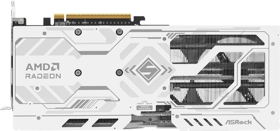 Kartelë grafike ASRock RX 9060XT Steel Legend 8GB GDDR6, 3 fan, gri/bardhë