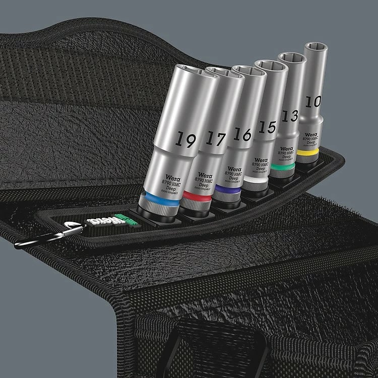Set socket Wera 05004565001, 1/2", 6 copë, metrik, me kasë tekstili