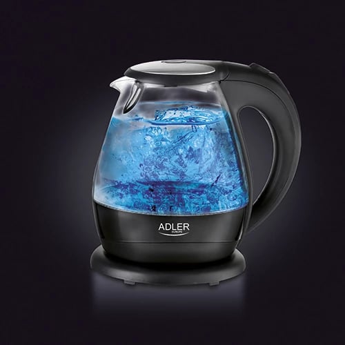 Çajnik elektrik xhami, Adler AD 1224, 1.5 L, 2200W, ndriçim LED, i zi