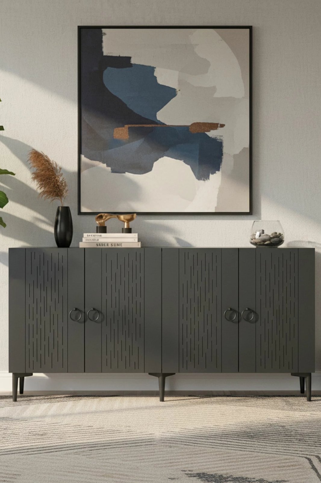 Konsolë Skye Decor, Rain 150, ngjyrë antracit