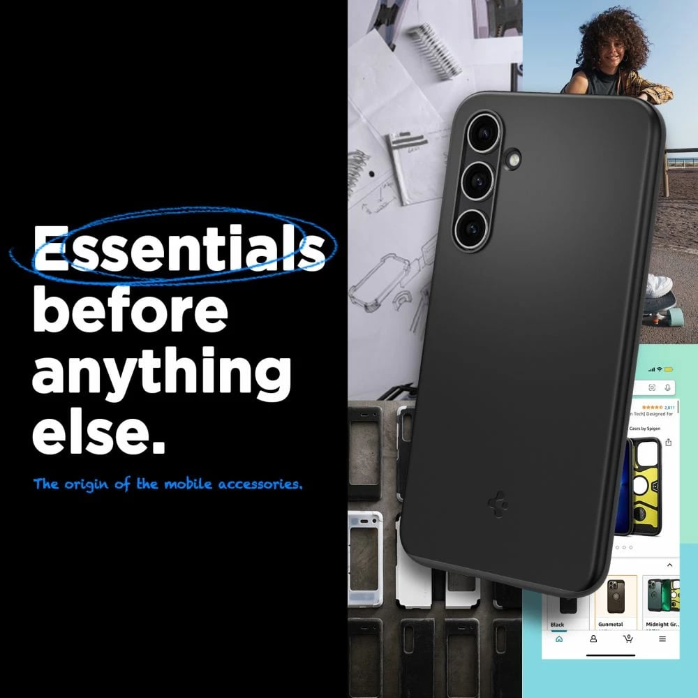 Mbështjellës Spigen Thin Fit për Samsung Galaxy S23 FE, i zi