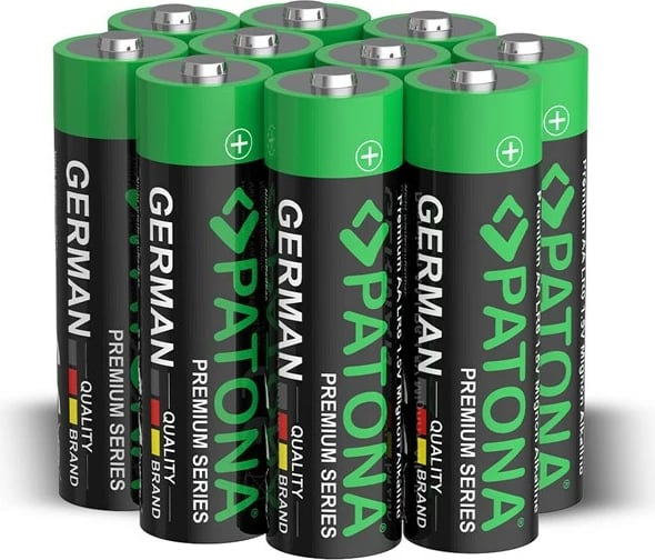 Bateri AA PATONA Premium LR06, 3000 mAh, set 10 copë, e zezë