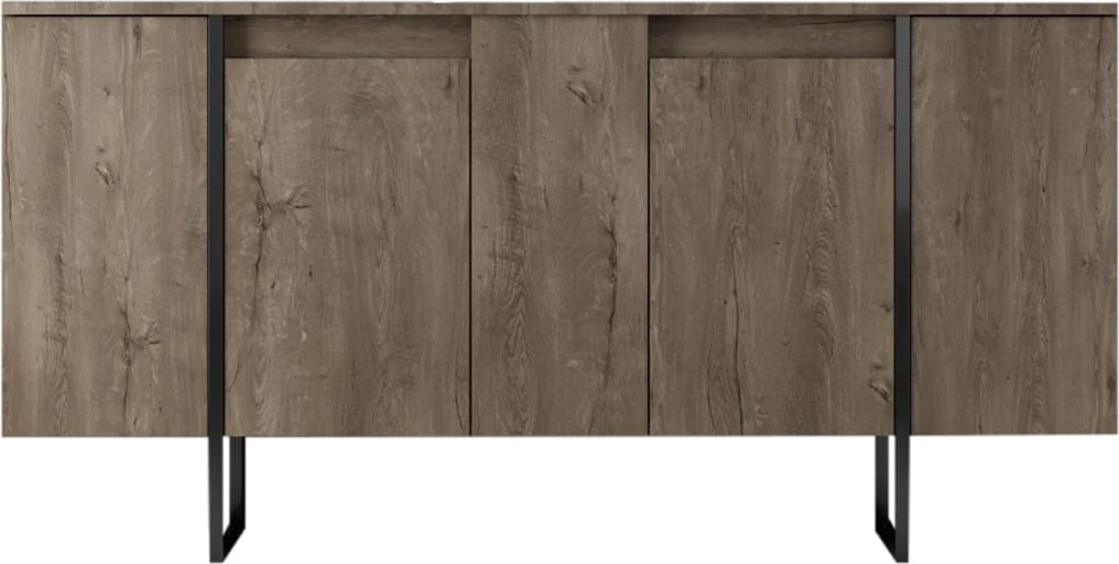 Konsolë Hanah Home Luxe, ngjyrë arre dhe e zezë