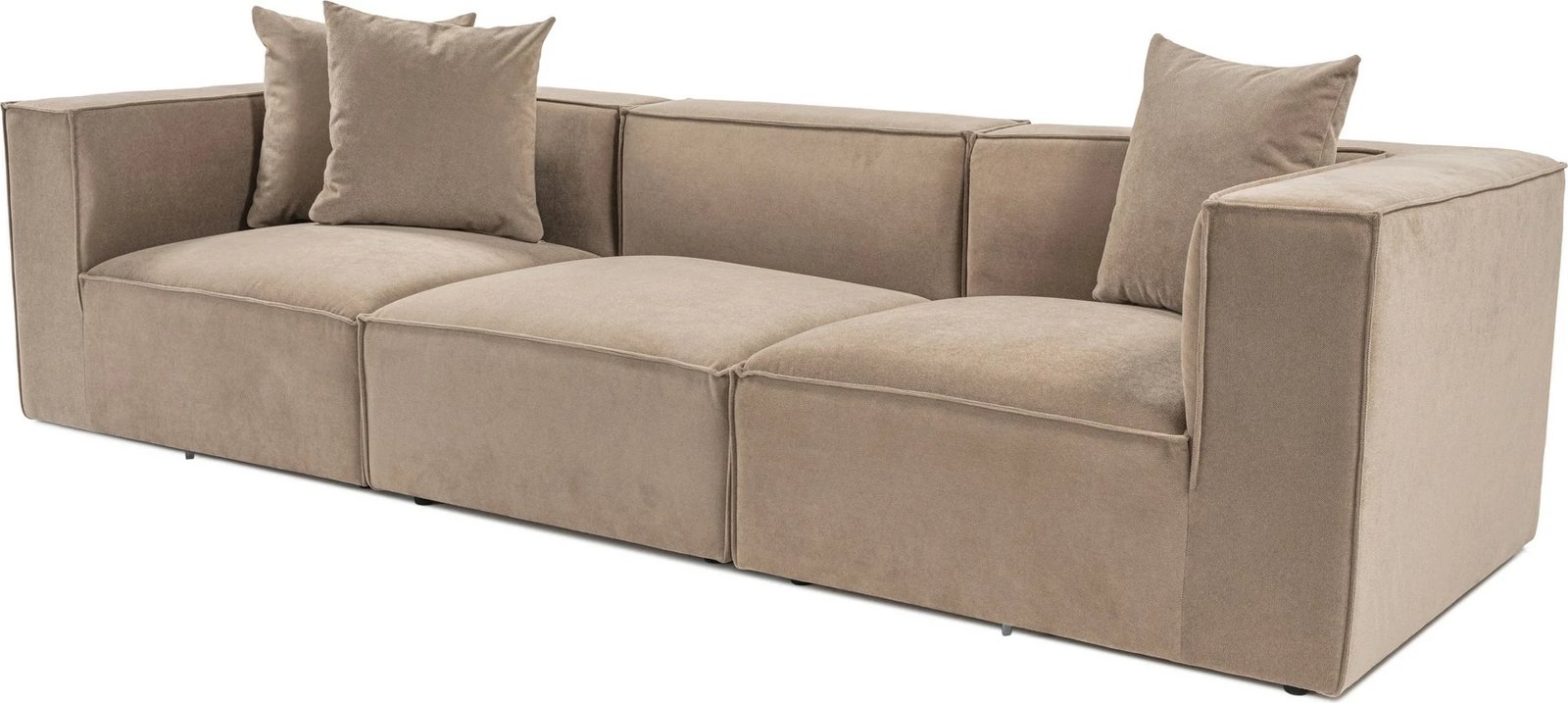 Divan treshe Atelier del Sofa, Sora 3, ngjyrë kapuçino