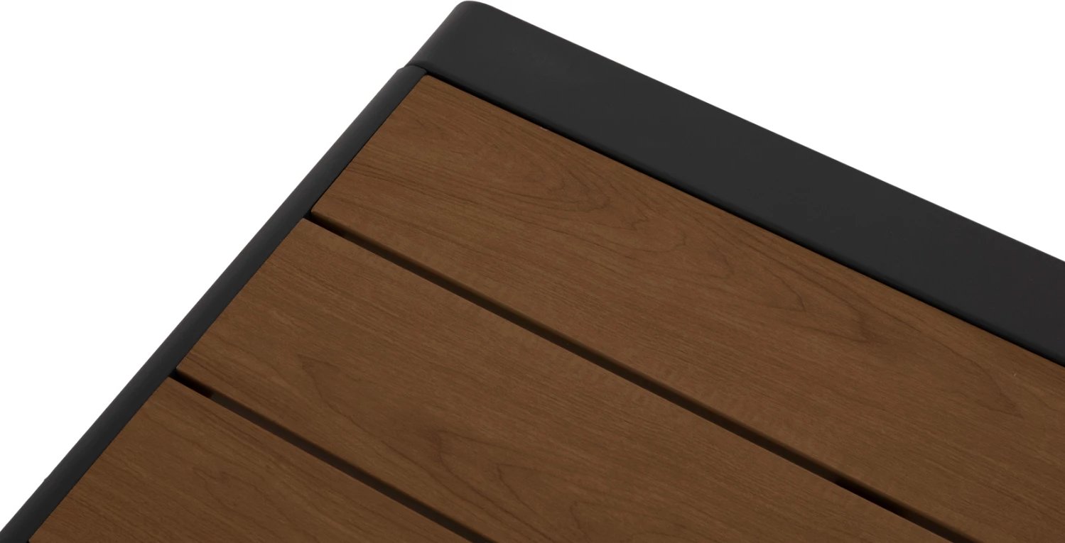 Tavolinë anësore për shezlong, alumin, ngjyrë gri e errët, polywood, BENTRY FH6276.03, 100x56x35cm