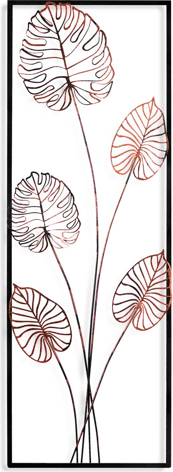 Aksesor dekorativ metalik për mur Wallity, Strawberry 2, shumëngjyrësh, 32x90x4 cm