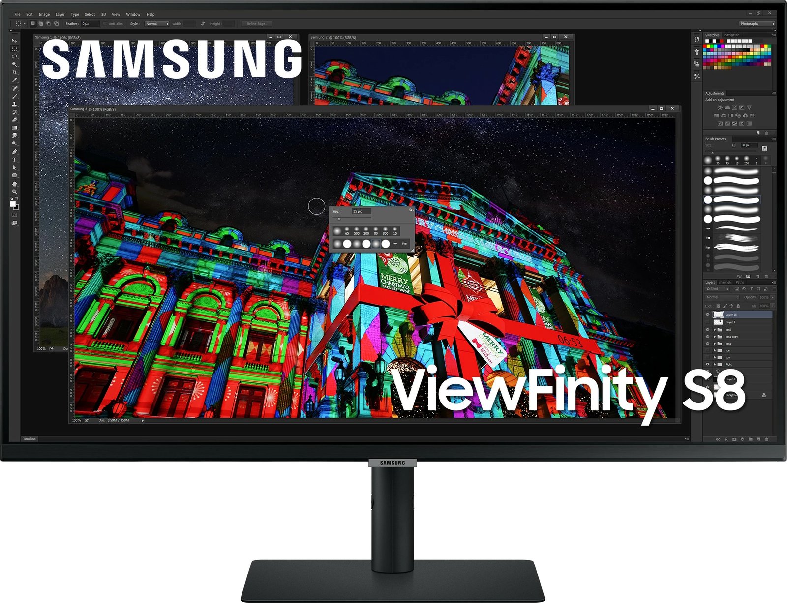 Monitor Samsung S80A, 27", 4K Ultra HD, LED, i zi Monitor Samsung S80A, 27", 4K Ultra HD, LED, i zi