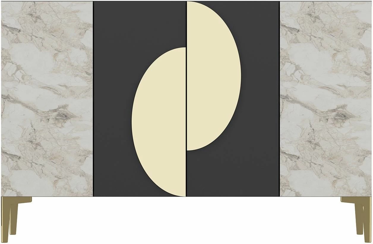 Konsol Skye Decor, Afra KM120, antracit, mermer Ephesus, ari