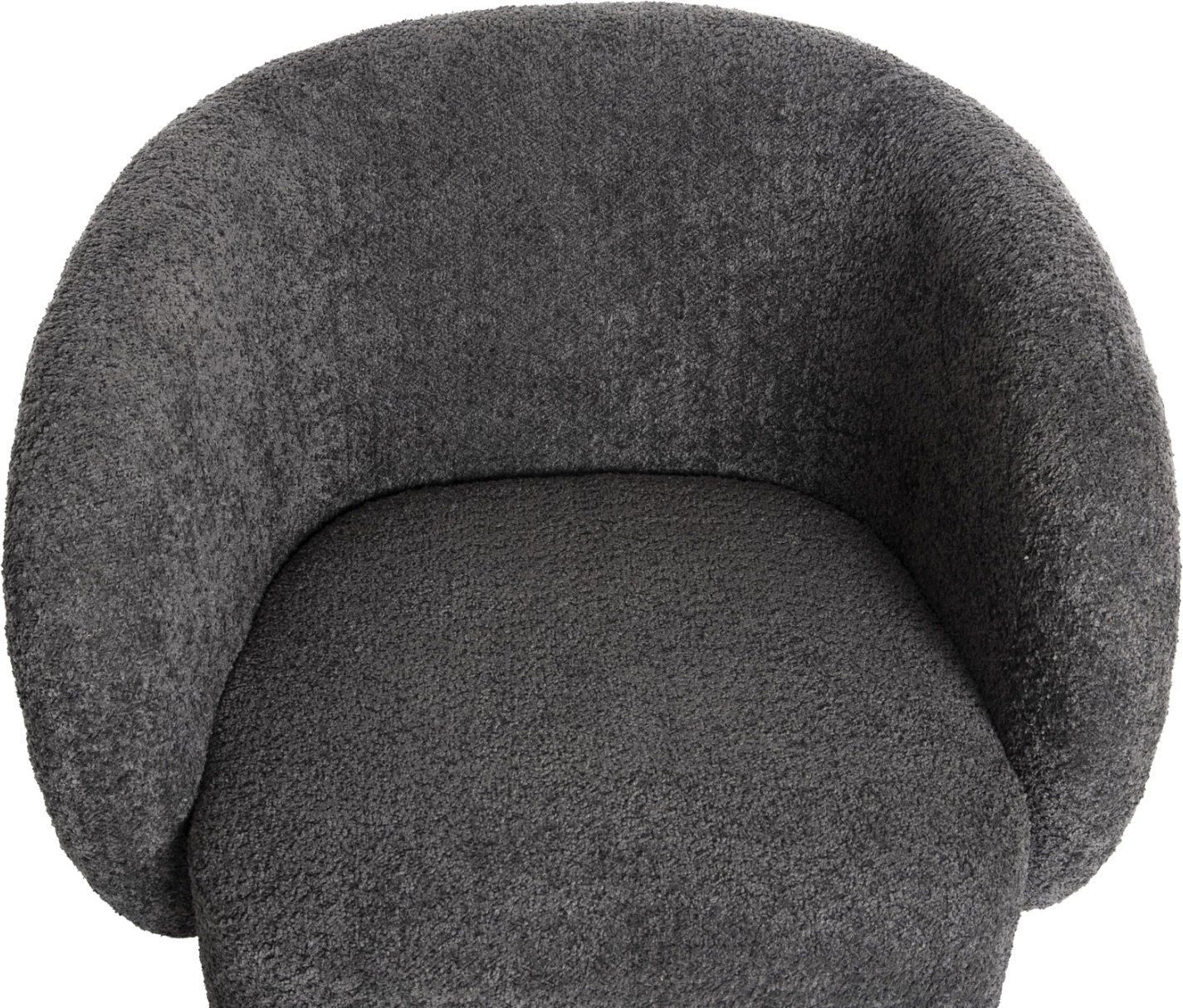 Karrige rrotulluese KARLEN FH9592.01, pëlhurë boucle gri, 78x81x77H cm