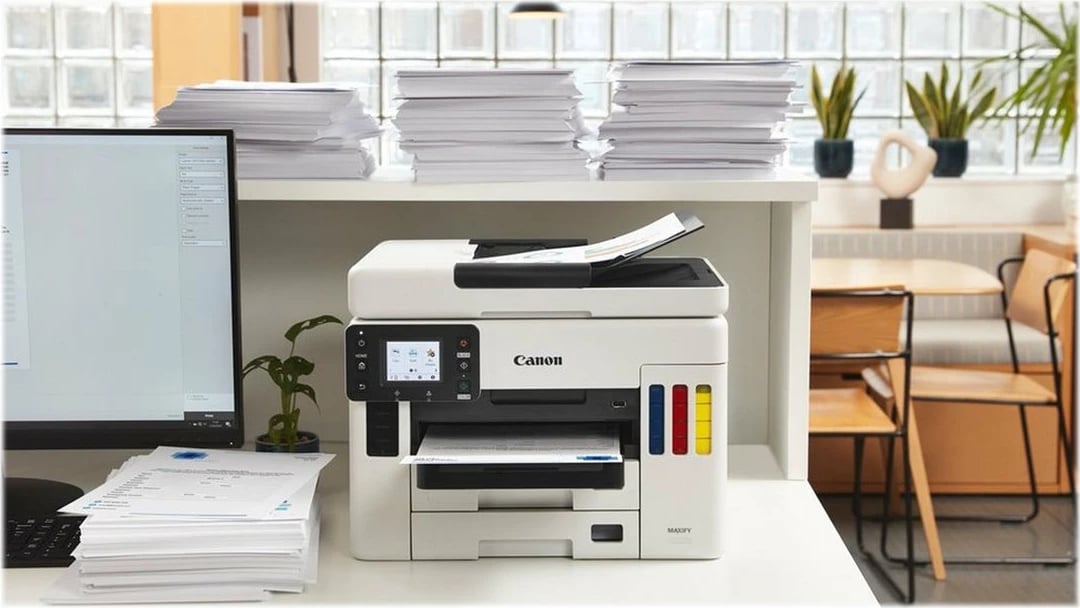 Printer multifunksional Canon PIXMA GX6040, MegaTank, A4, Wi-Fi, i bardhë