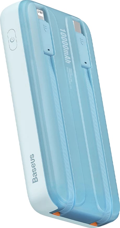 Powerbank Baseus Comet Series PPMD020003, 10000mAh, 22.5W, me ekran, USB-C/Lightning/USB-A, kaltër + kabllo USB-A në USB-C, 0.3m, bardhë Powerbank Baseus Comet Series PPMD020003, 10000mAh, 22.5W, me ekran, USB-C/Lightning/USB-A, kaltër + kabllo USB-A në USB-C, 0.3m, bardhë
