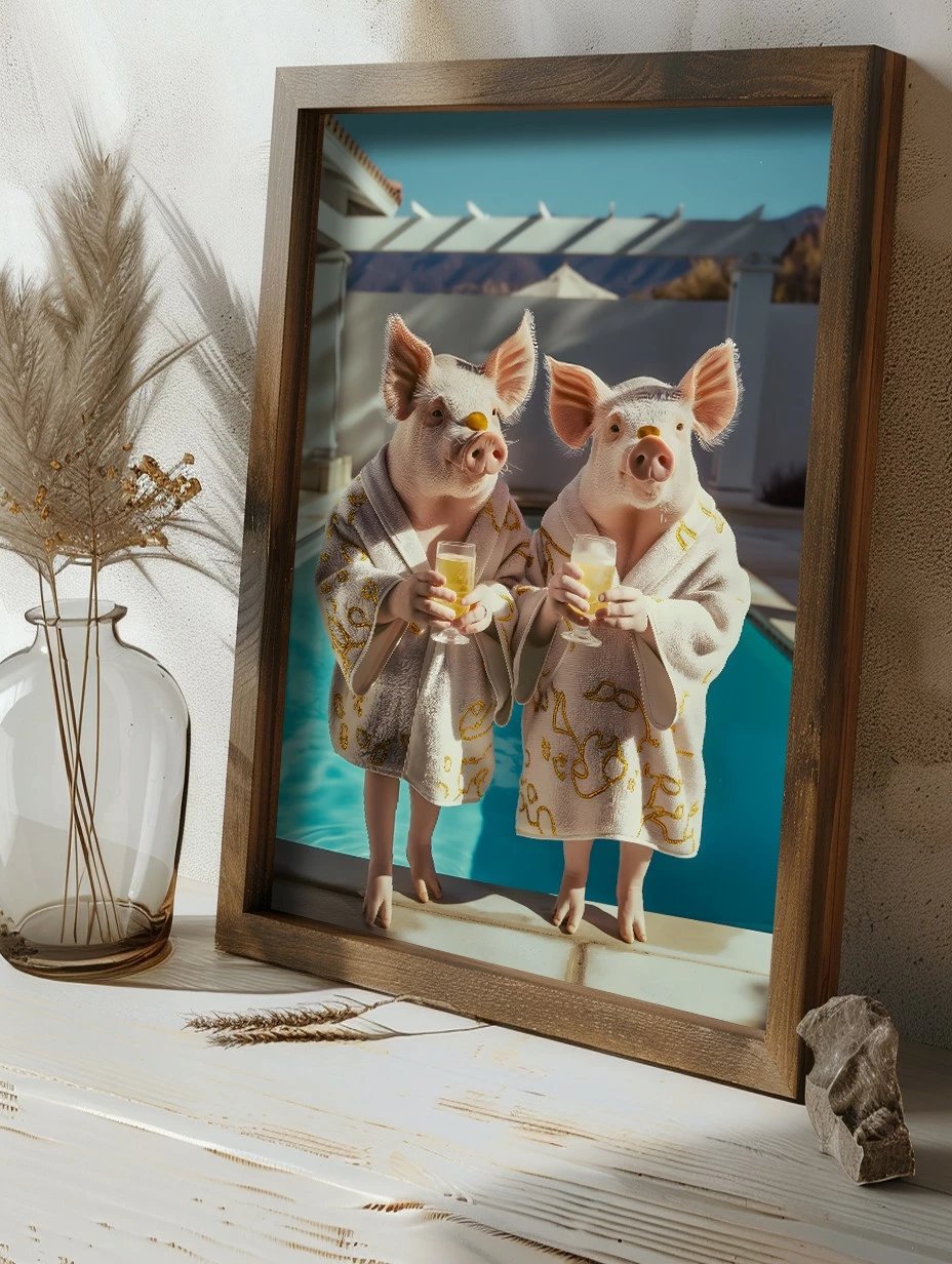 Pikturë dekorative me kornizë, MDF, shumëngjyrëshe, Wallity, GE111-L