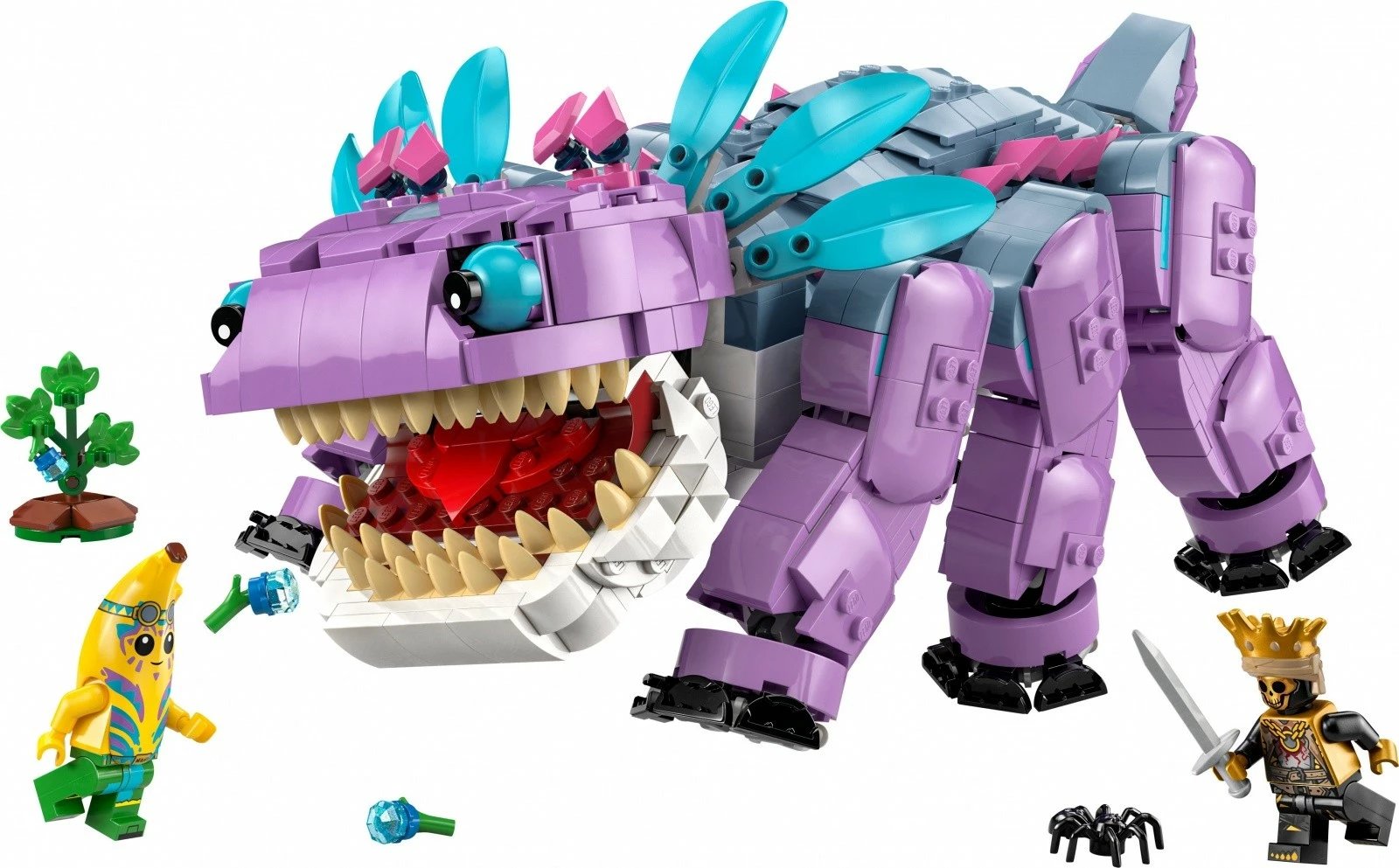 Set ndërtimi LEGO Fortnite Klombo 77077, 1084 pjesë, për fëmijë 10+, vjollcë