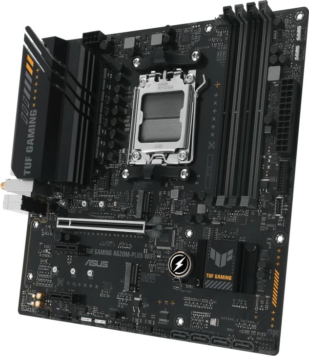 Pllakë amë Asus TUF GAMING A620M-PLUS WIFI, Socket AM5, micro ATX, DDR5, Wi-Fi