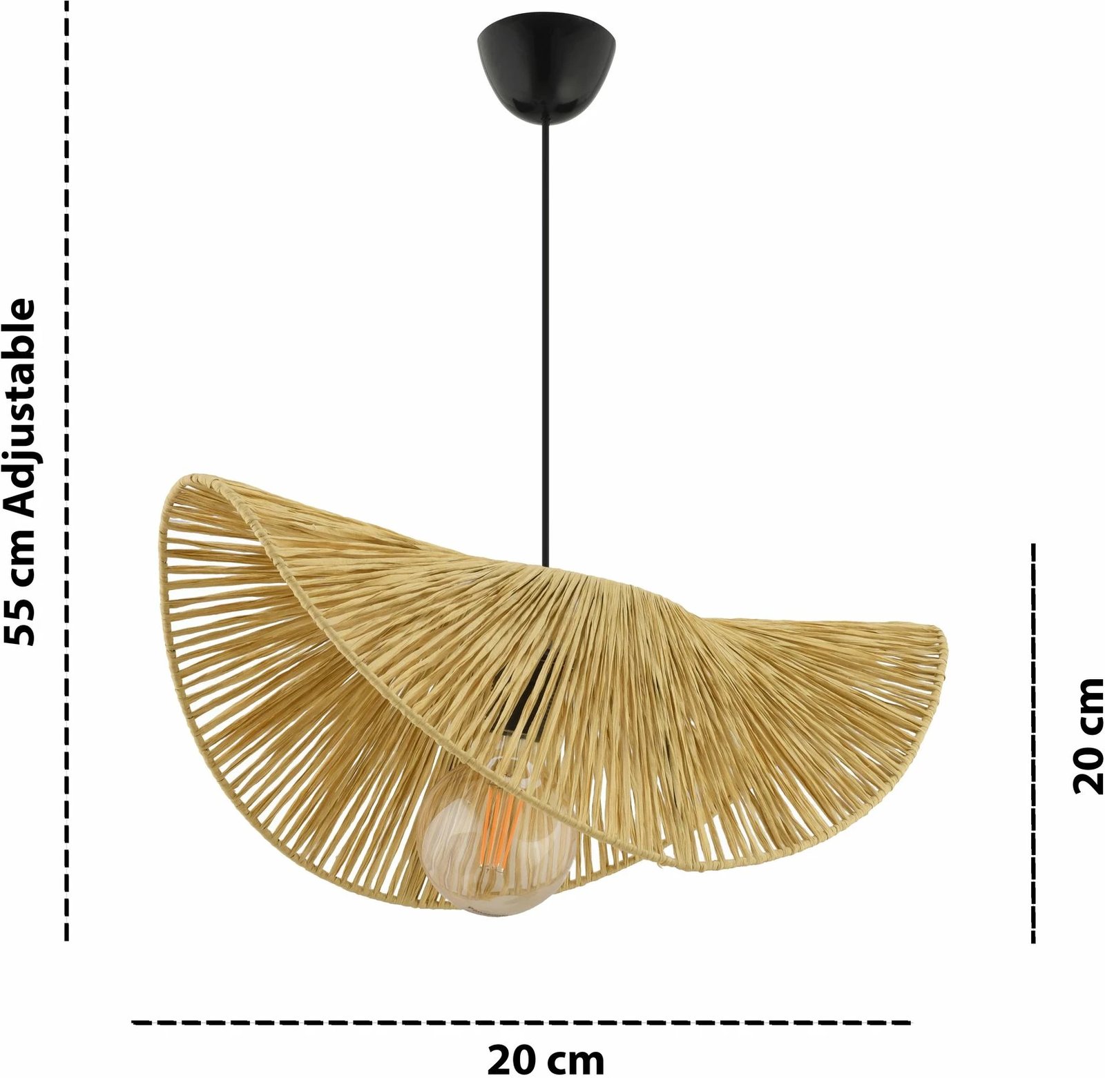 Llambë tavani Opviq, Taco, ngjyrë deve dhe e zezë