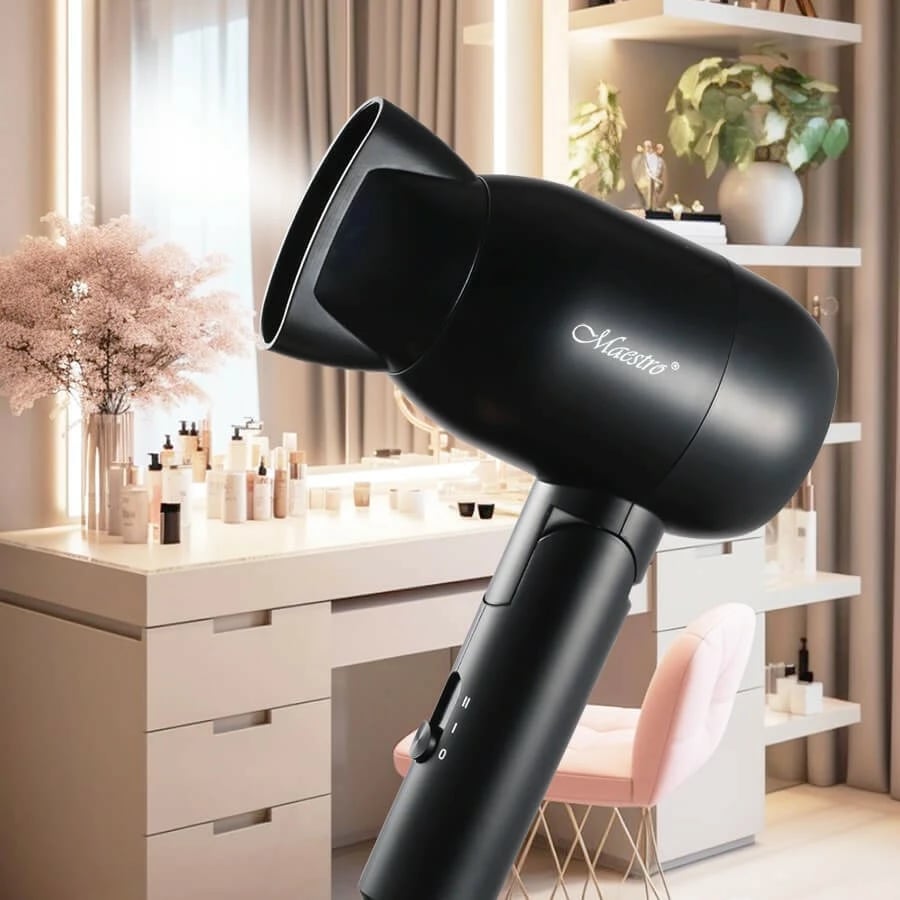 Tharëse flokësh Feel-Maestro MR-200, 1500W, e zezë, dorezë që paloset