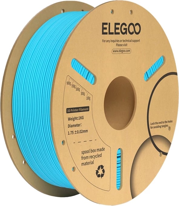 Filament 3D Elegoo PLA+ 50.203.0161, 1 kg, Blu