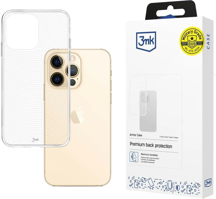 Mbështjellës 3mk Armor Case për iPhone 13 Pro, transparent
