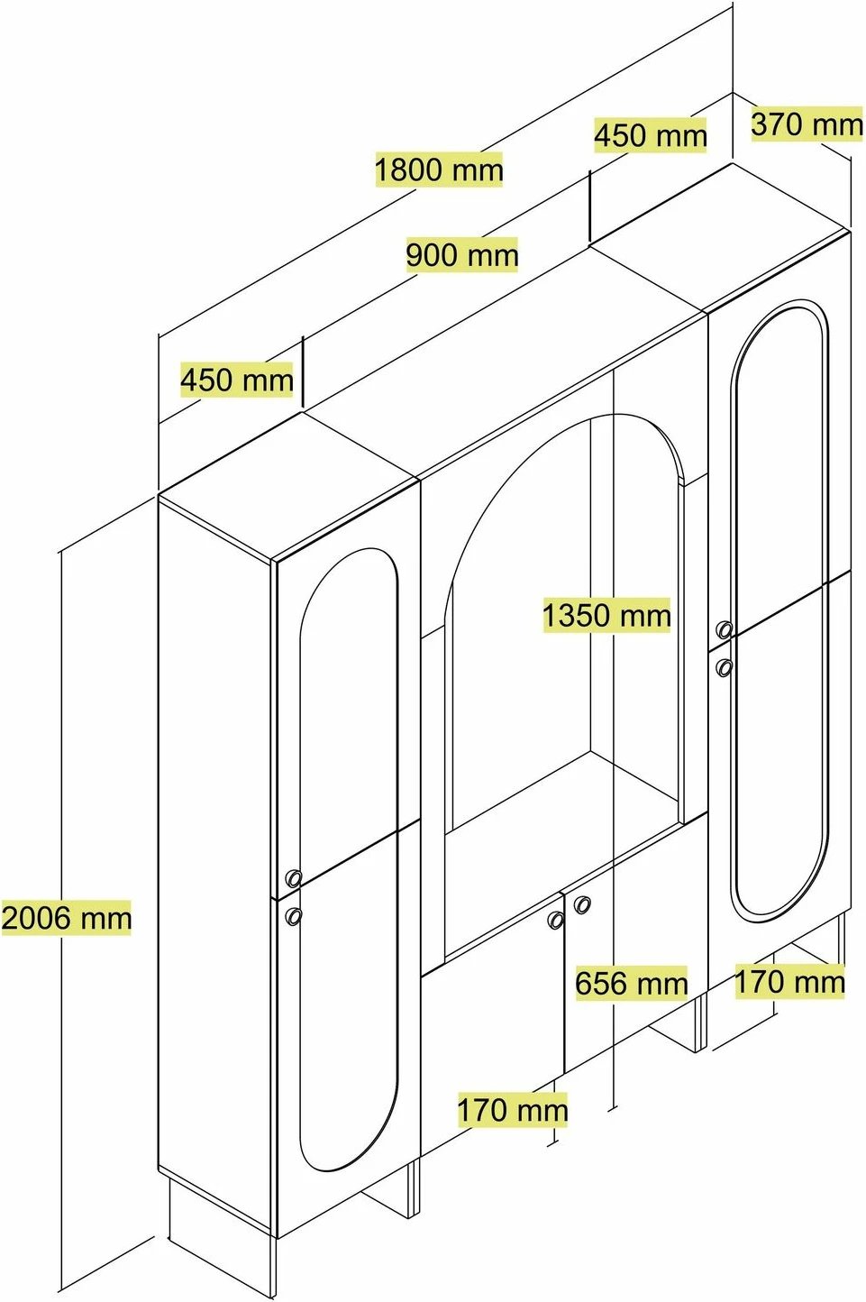 Stendë për korridor, ngjyrë krem dhe arrë, Skye Decor Palermo Klm