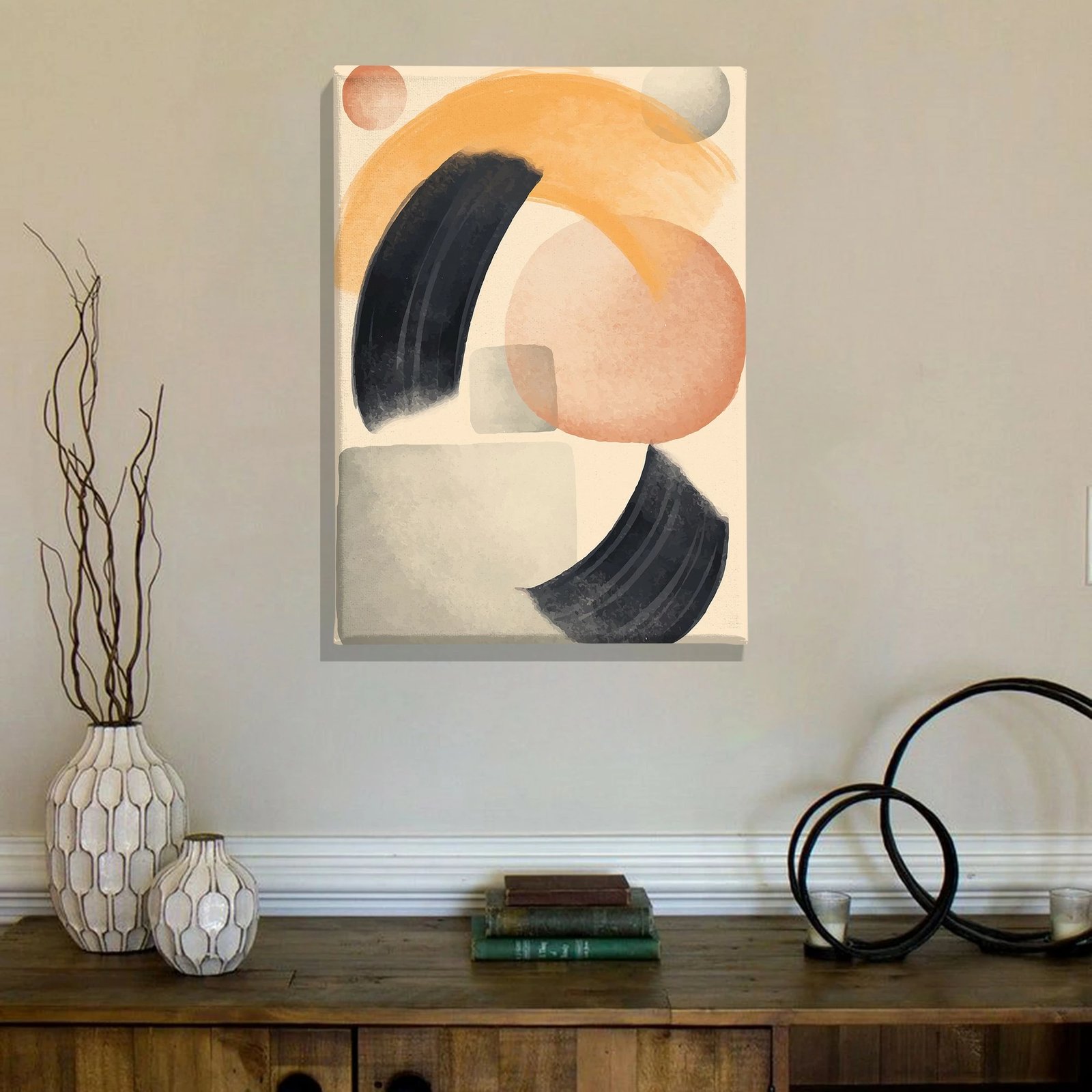 Pikturë dekorative në kanavacë, shumëngjyrëshe, ASR_CNV25-27, 70x100cm