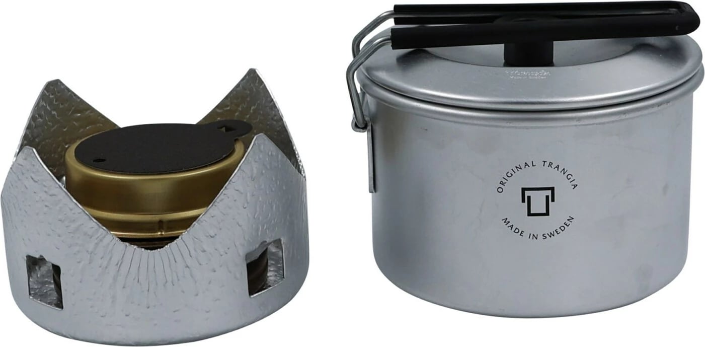 Set gatimi portativ Trangia MICRO ORIGINAL me djegës, argjendtë