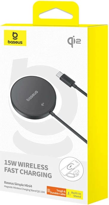 Karikues wireless Baseus Simple Mini4, 15W, MagSafe, i zi