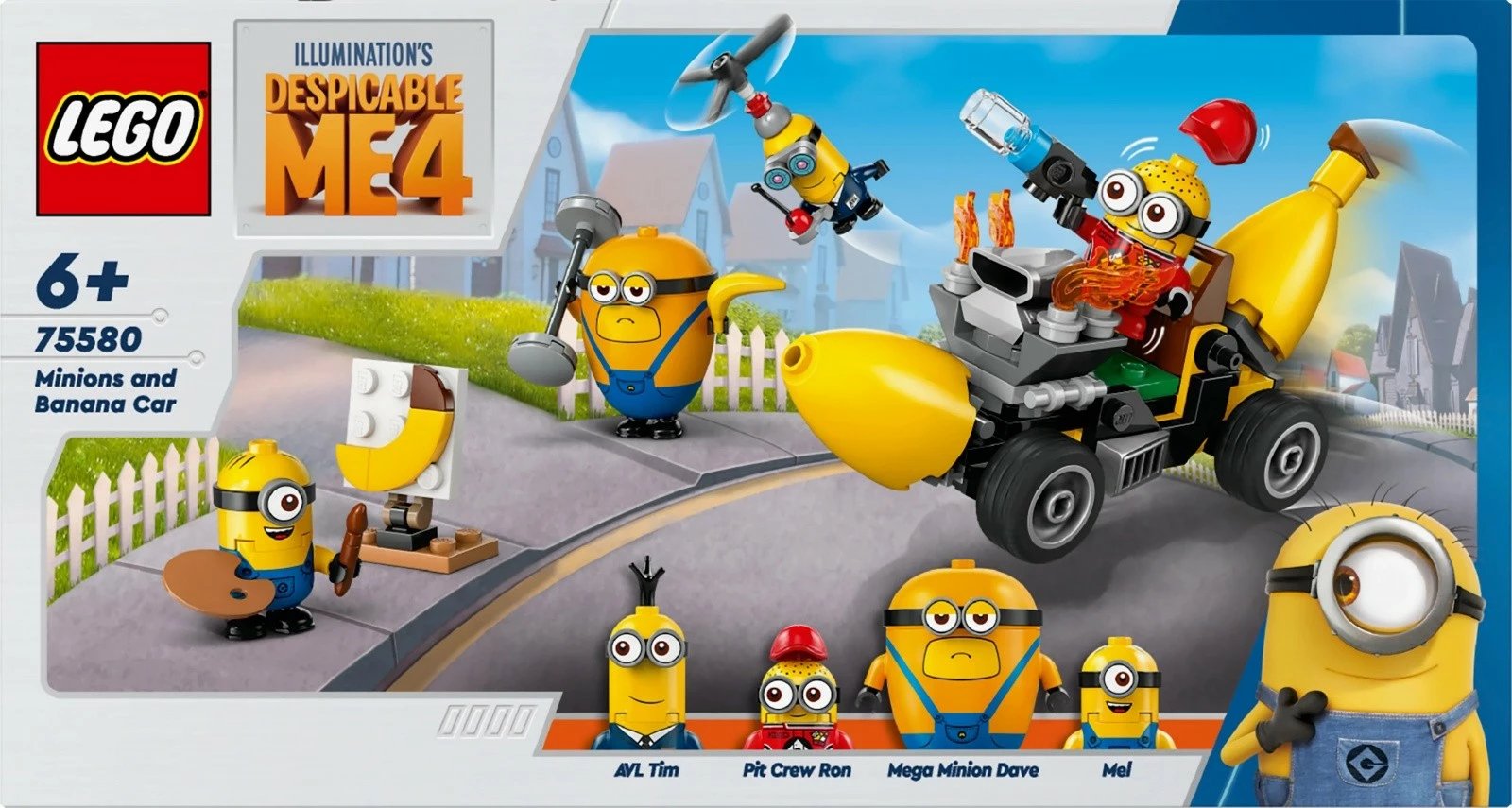 Set LEGO Minions 75580 Minions and Banana Car, 136 pjesë