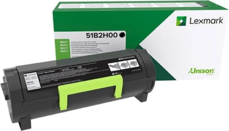 Toner Lexmark 51B2H00 rendiment i lartë 5,500–8,800 faqe, i zi