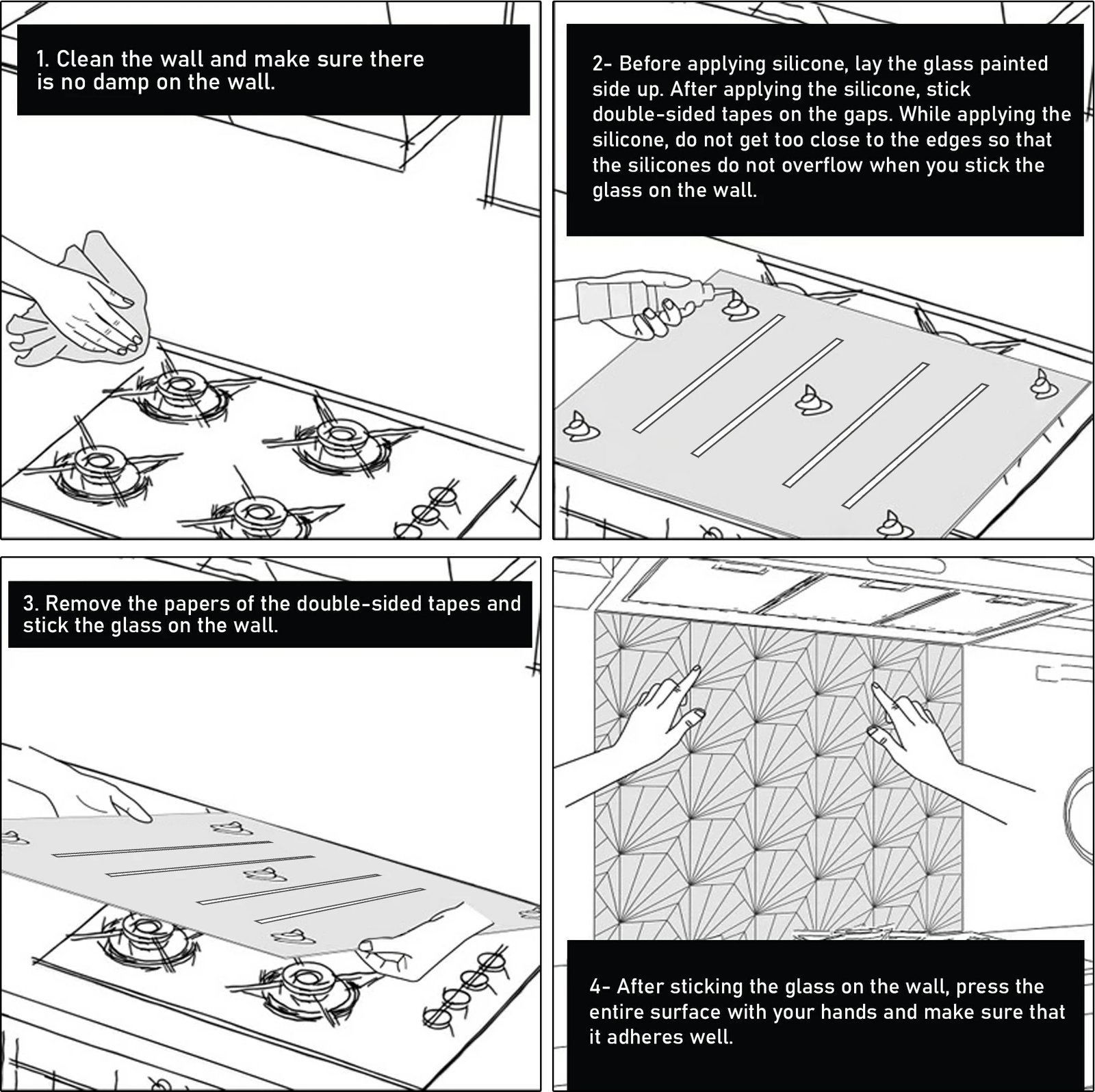 Pikturë dekorative prej xhami të temperuar, shumëngjyrëshe, 50x70cm