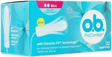 Tamponë higjienikë O.B. ProComfort Mini për femra 32 copë