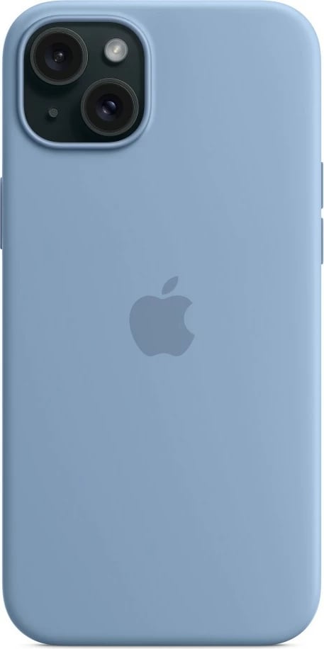 Mbështjellës Apple për iPhone 15 Plus, silikon, MagSafe, 6.7 inch, kaltër