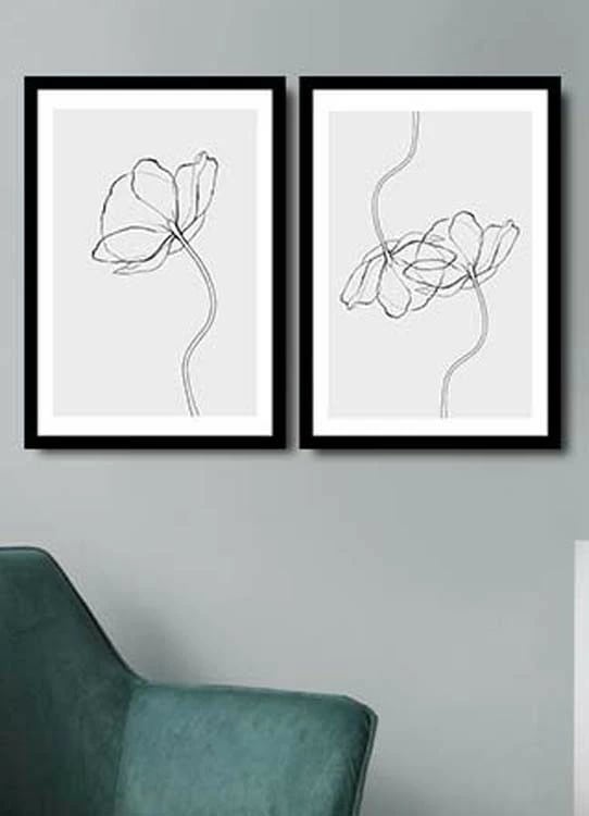 Pikturë dekorative me kornizë MDF (2 copë), Wallity, 2Psctcız-008