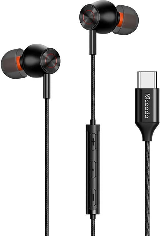 Kufje in-ear Mcdodo HP-3490 me kabllo, USB-C, të zeza
