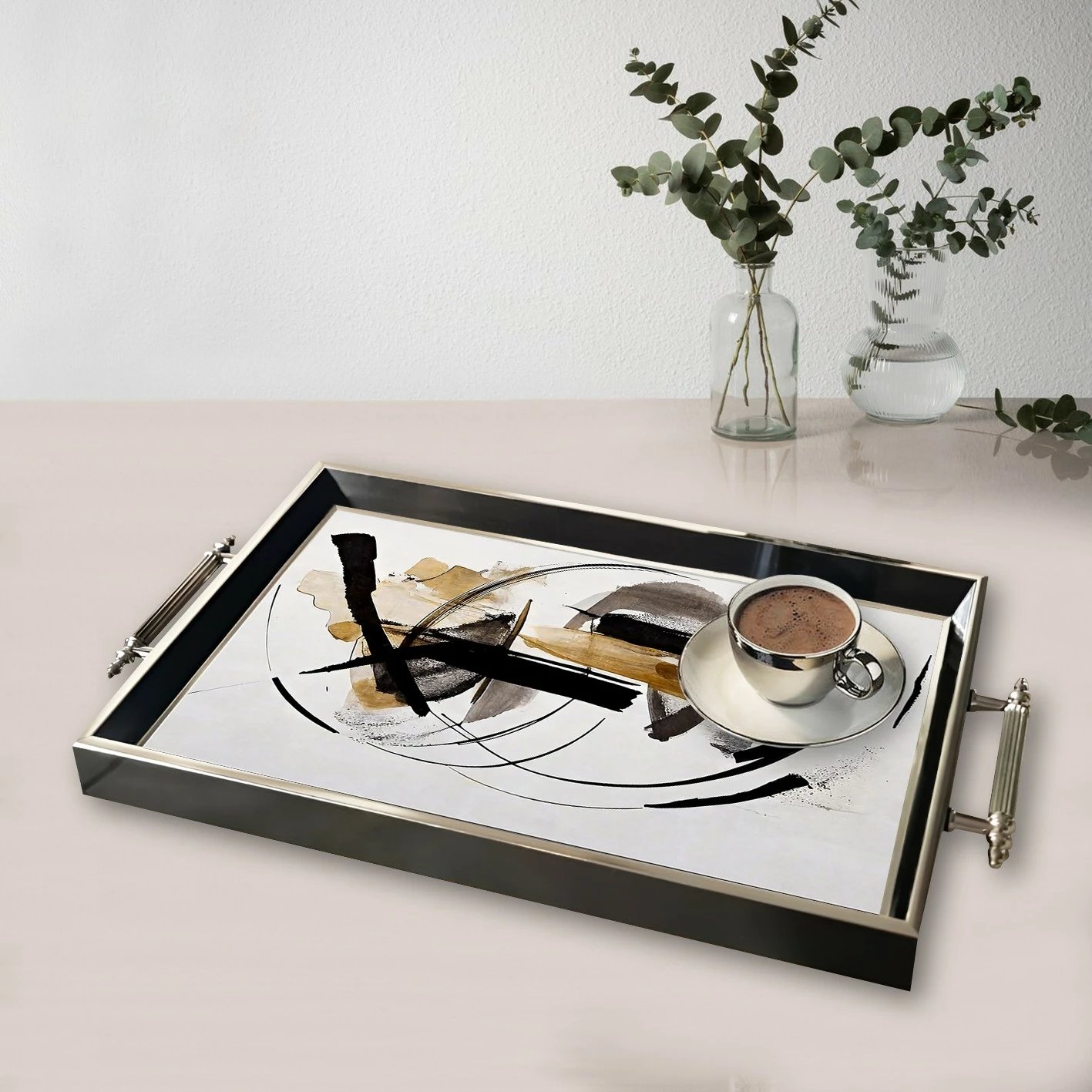 Tabaka xhami, dizajn abstrakt, shumëngjyrëshe, TPG9836