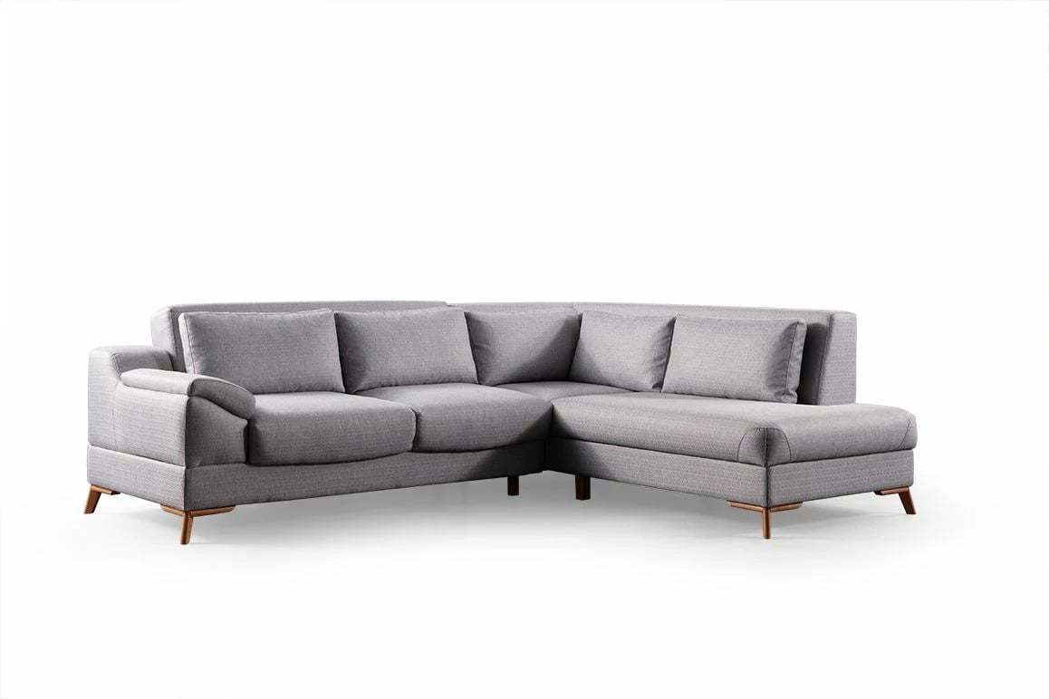 Kënd divan-krevat Atelier del Sofa, ngjyrë gri, (L2 + Chl djathtas)