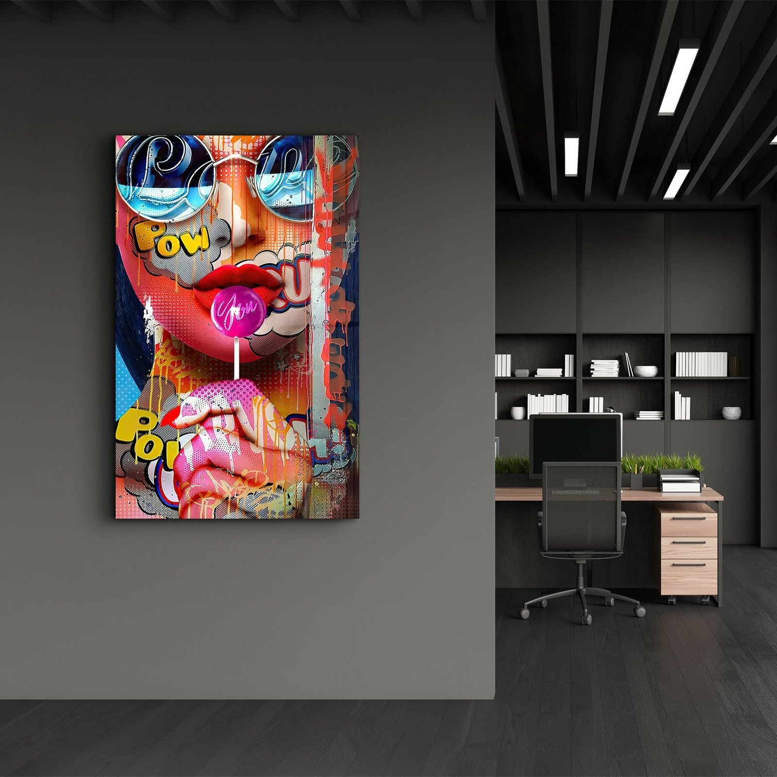 Pikturë dekorative prej xhami të temperuar, Wallity CAM-3089, 46x72 cm