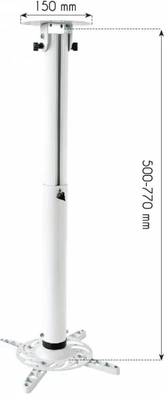 Mbajtës projektori Techly 022267, 50-77cm, 15kg, bardhë