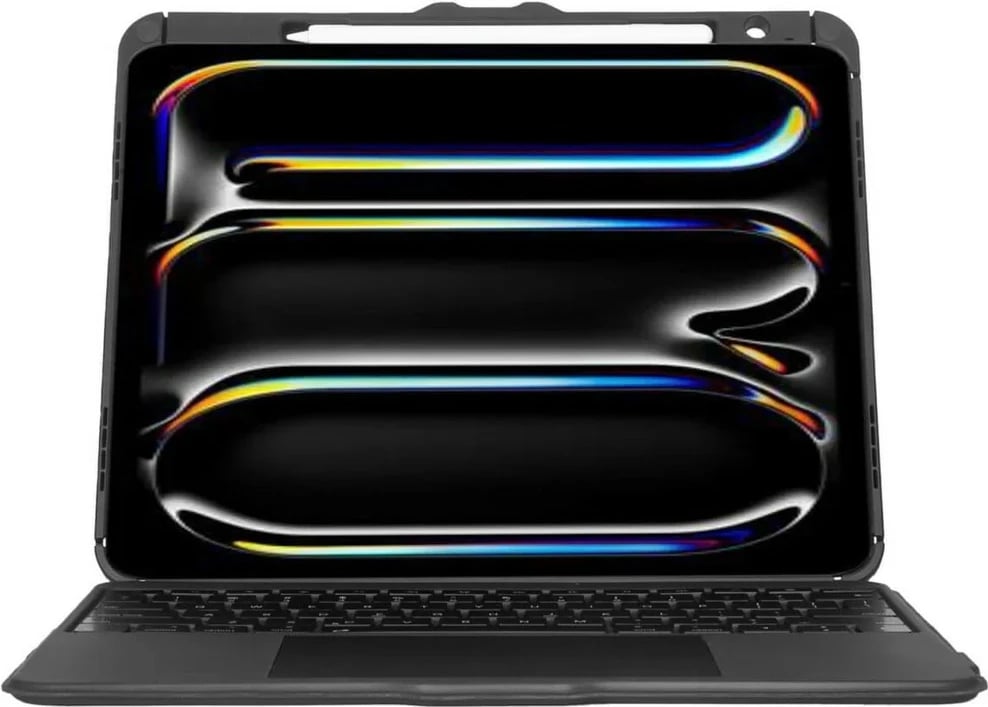 Mbështjellës me tastierë Bluetooth Targus VersaVu për iPad Pro 13-inch (M4), spanjisht, i zi