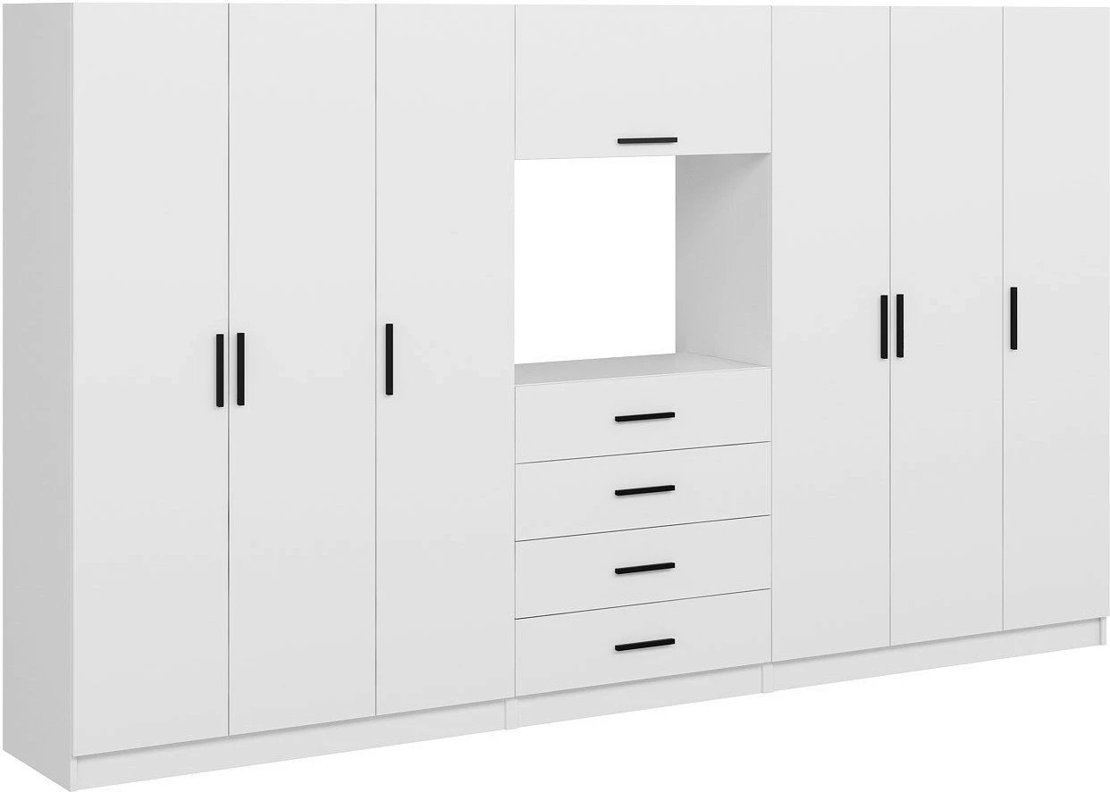 Dollap i madh për rroba, ngjyrë e bardhë, Skye Decor, Minar Kale - 7827