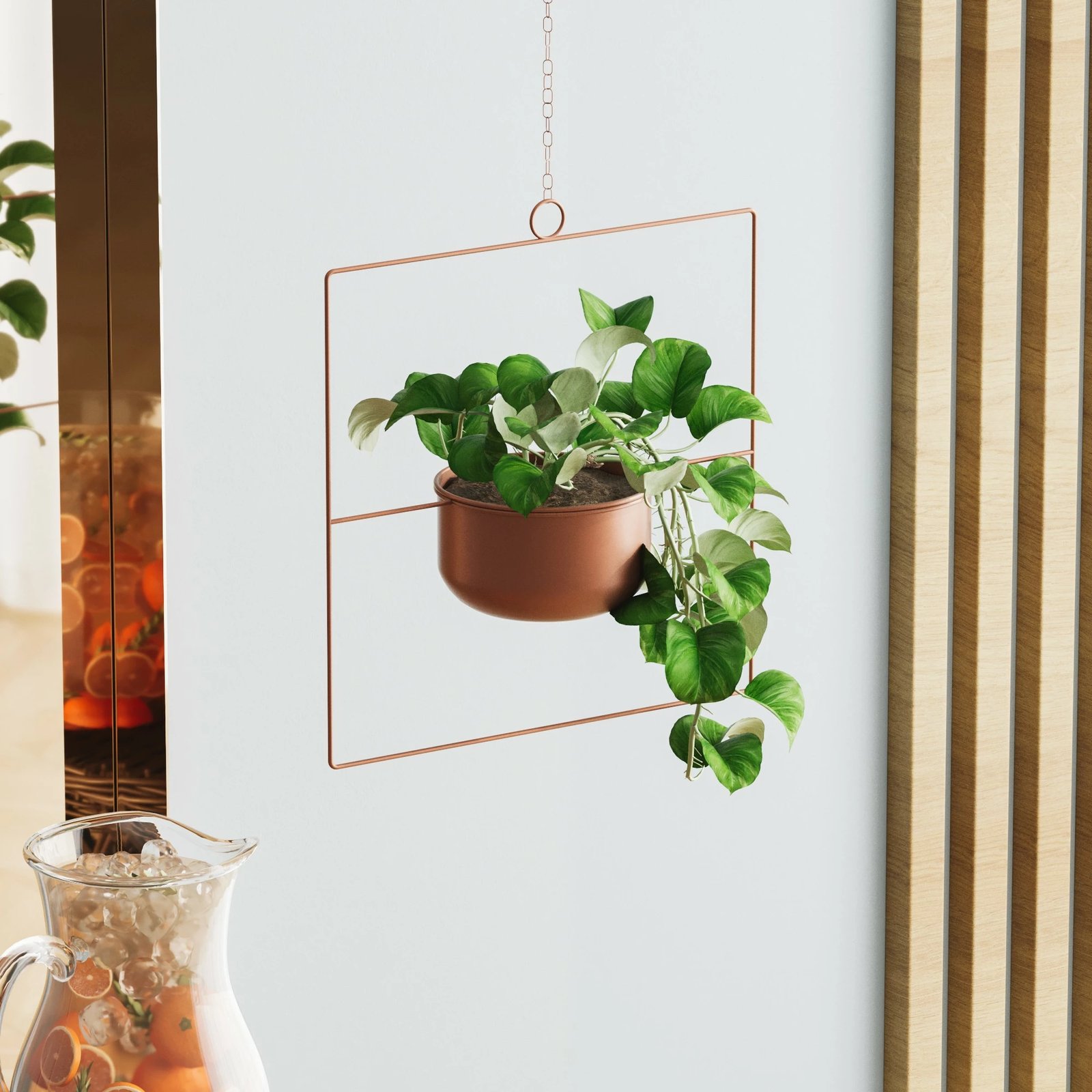 Vazo dekorative varëse, ngjyrë bakri, Aberto Design, Pandantif