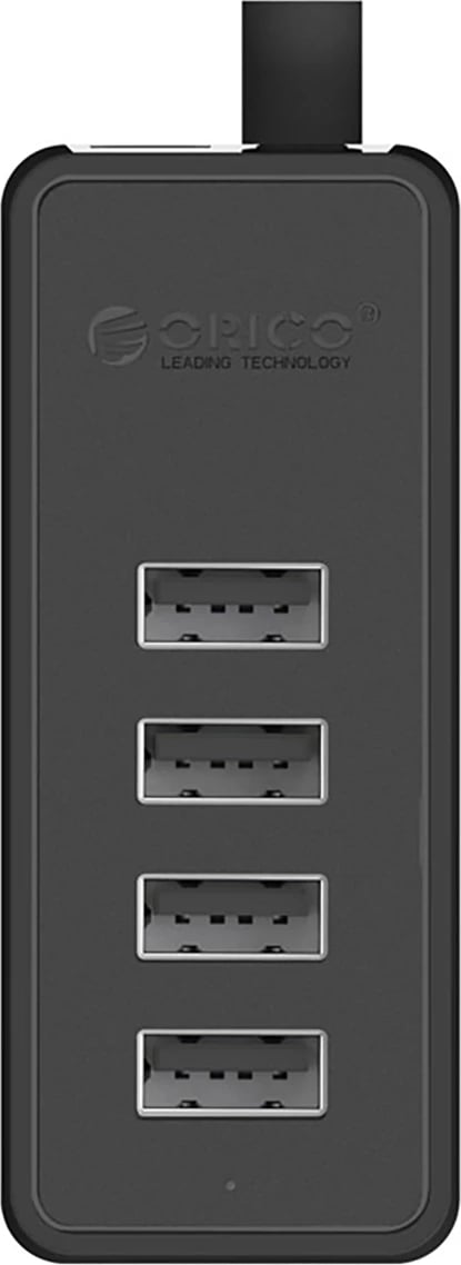 Hub Orico W5P-U2-100, 4x USB-A 2.0 + microUSB, 1m, zi