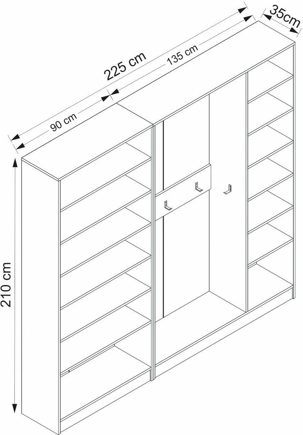 Stendë korridori, e bardhë, Skye Decor, Kale - 8121